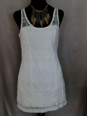 White Lace Tank Dress